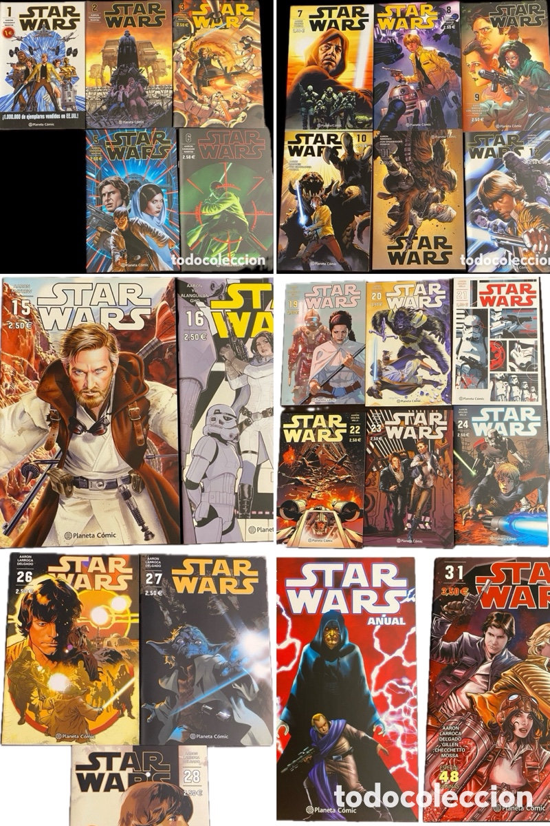 C&oacute;mics: Star Wars Planeta C&oacute;mic Lote Marvel Serie Principal + Anual