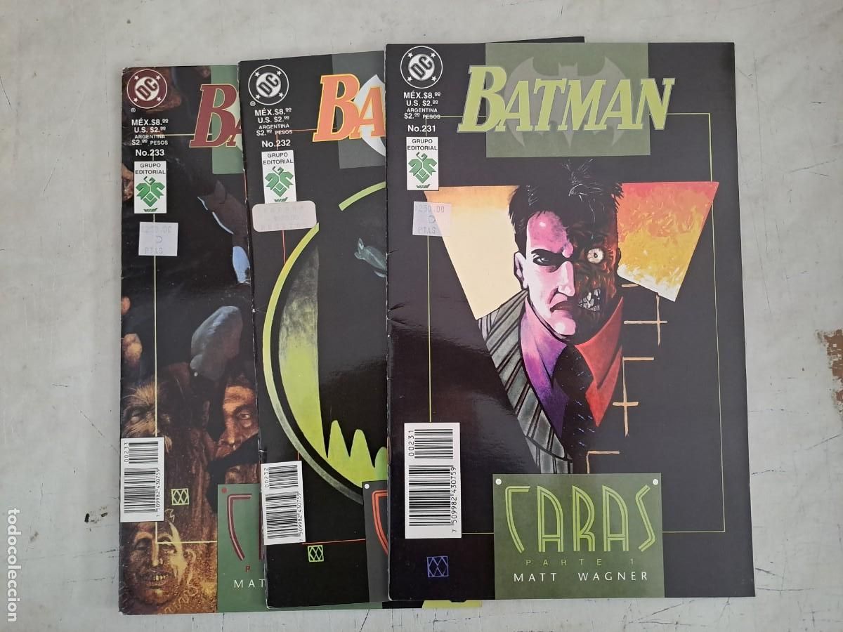 C&oacute;mics: Batman caras completa 3 n&uacute;meros, VID en muy buen estado Bolsa DA