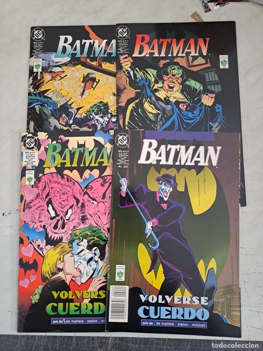 C&oacute;mics: Batman volverse cuerdo completa 4 n&uacute;meros, VID en muy buen estado Bolsa DA