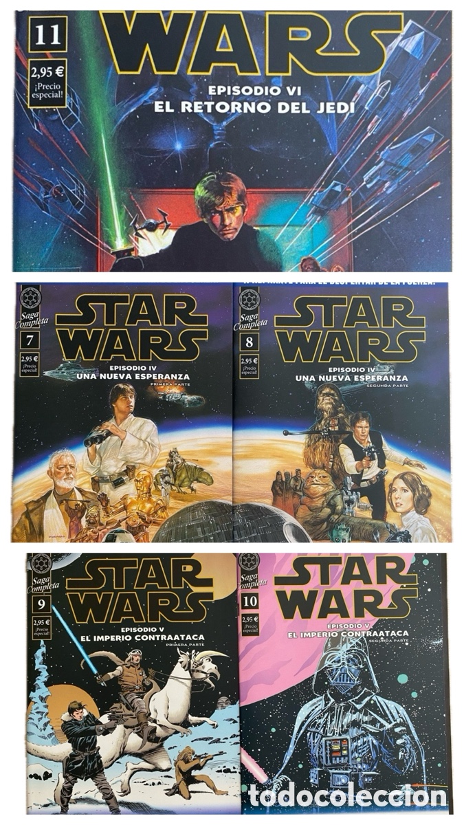 Comics: STAR WARS TRILOG&Iacute;A ORIGINAL COMPLETA N&ordm; 7-11 &ndash; PLANETA &ndash; IV V VI &ndash; IMPECABLE