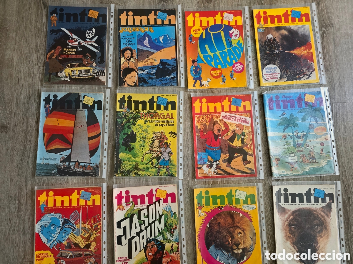 C&oacute;mics: Colecci&oacute;n revistas Tintin vintage lote a&ntilde;os 70 80