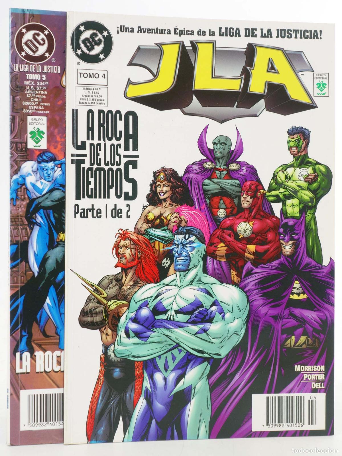 C&oacute;mics: JLA LA LIGA DE LA JUSTICIA 4,5. LA ROCA DE LOS TIEMPOS COMPLETA. Vid, 1998