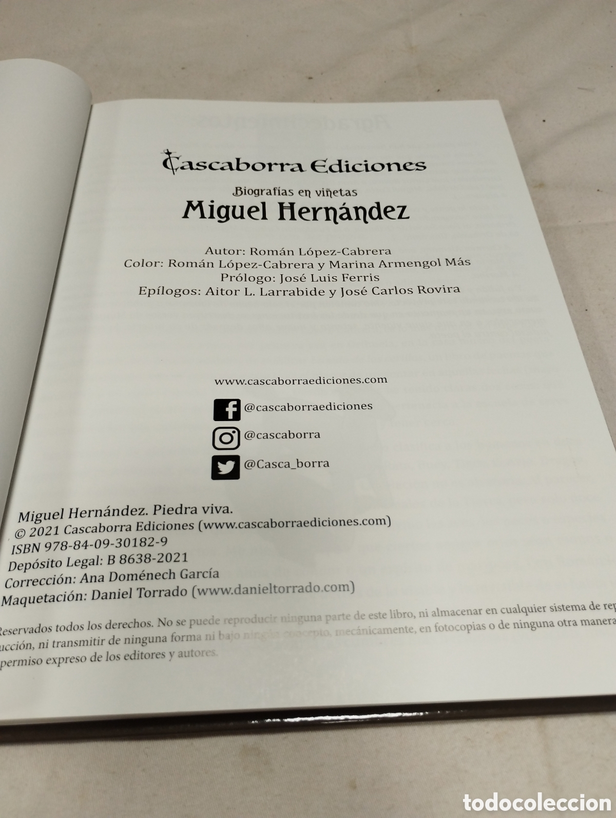C&oacute;mics: Miguel Hern&aacute;ndez. Cascaborra ediciones, 2021 - Foto 2