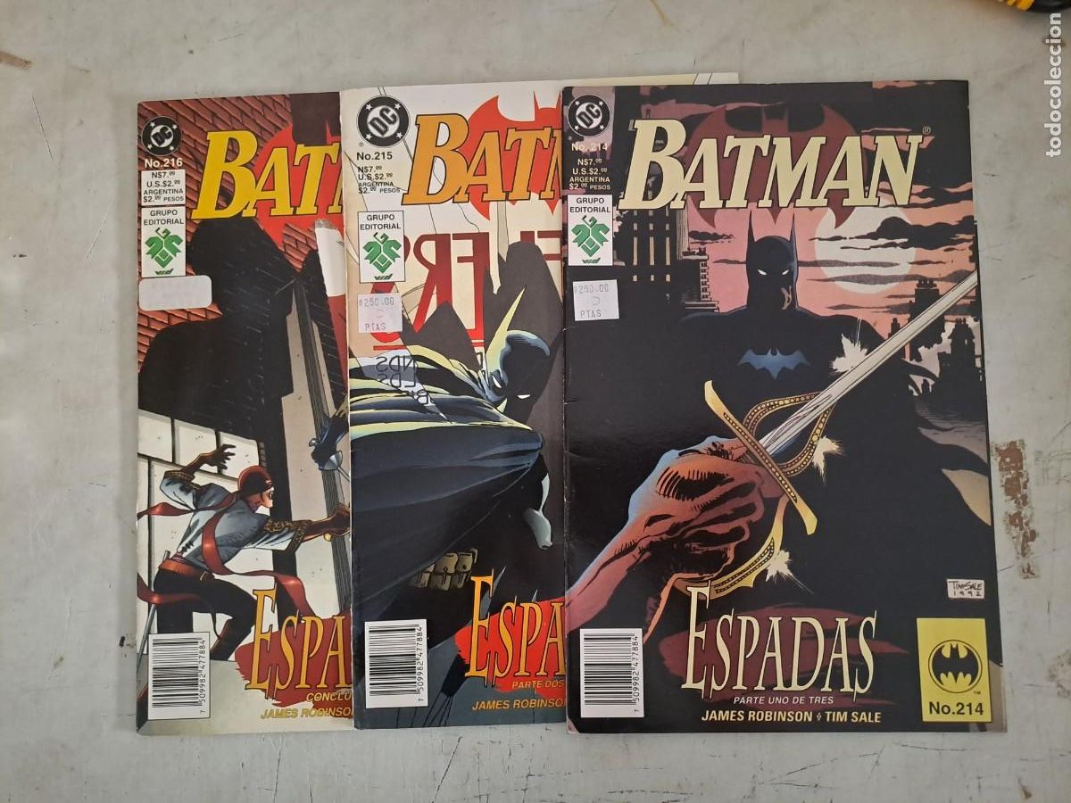 Comics : Batman espadas completa 3 n&uacute;meros, VID en muy buen estado Bolsa DA