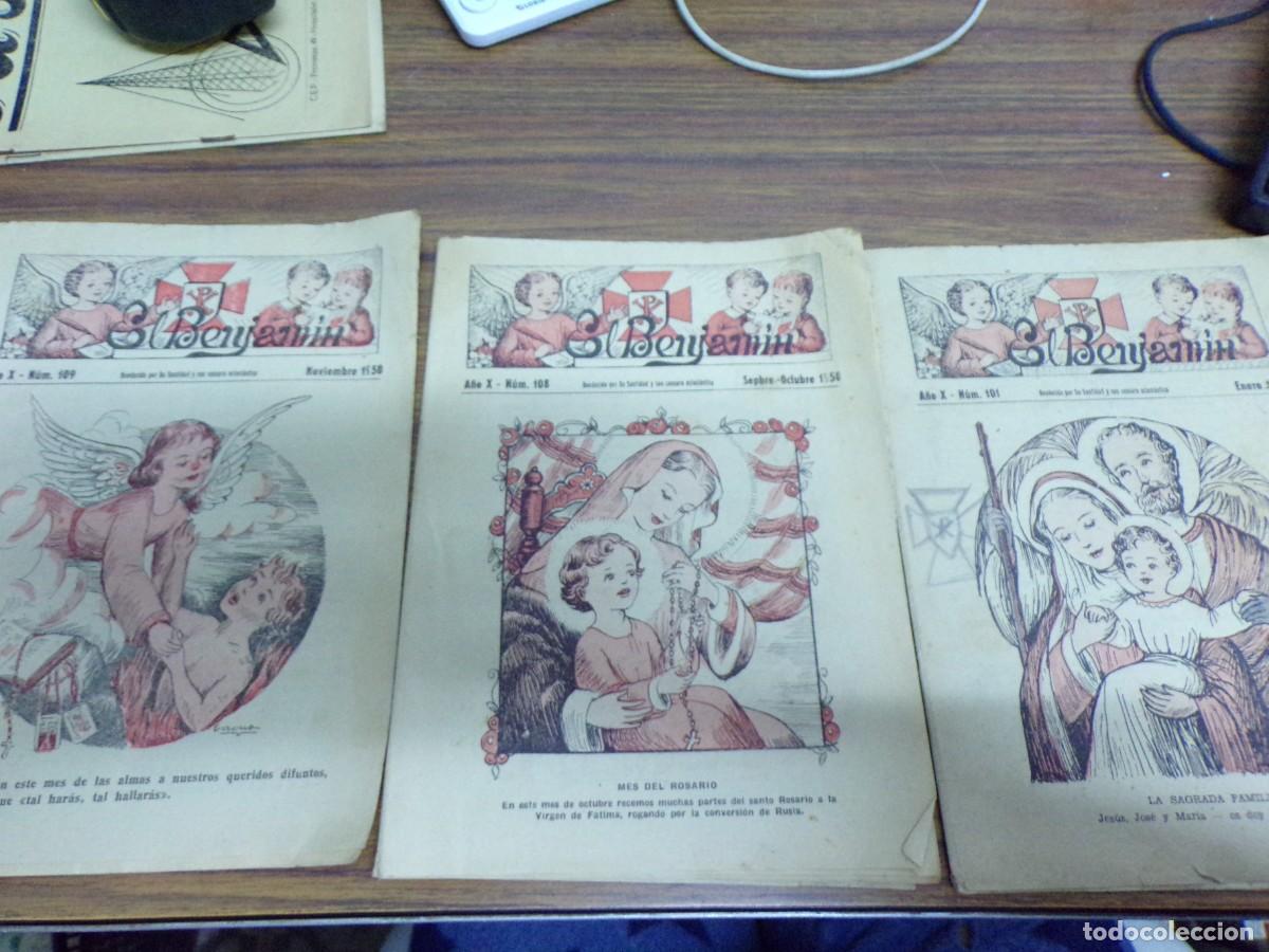 C&oacute;mics: ESTAMOS LIQUIDANDO. revista infantil catolica. religion. el benjamin 1950. n&ordm; 101, n&ordm; 108 y n&ordm; 109.