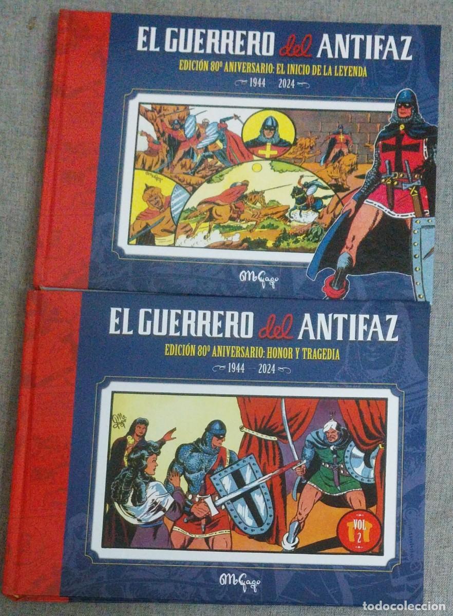 C&oacute;mics: LOTE DE 2 TEBEOS EN TAPA DURA EL GUERRERO DEL ANTIFAZ EDICI&Oacute;N 80 ANIVERSARIO