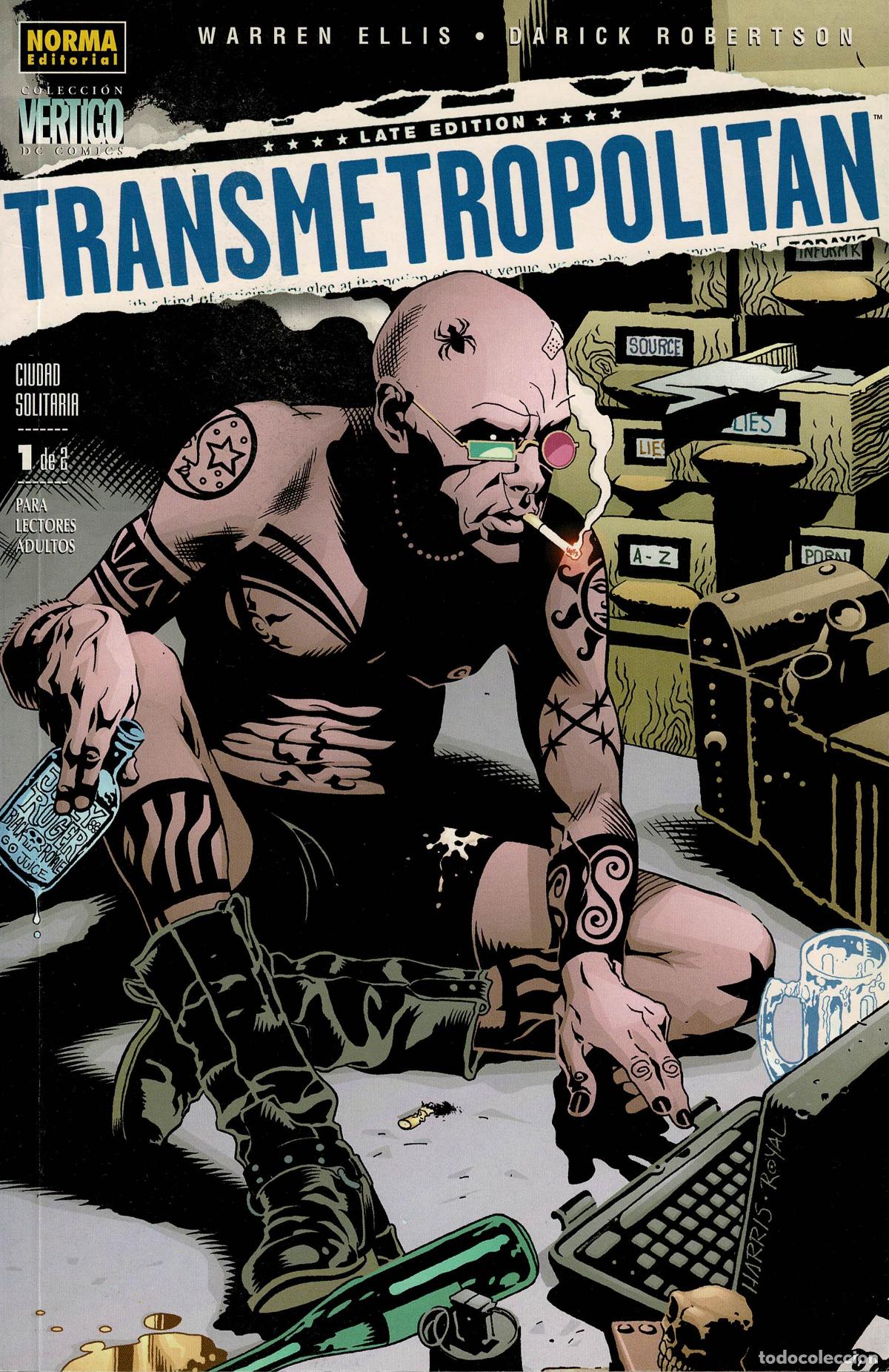 C&oacute;mics: Transmetropolitan.Ciudad solitaria.completa 2 vol.Norma editorial