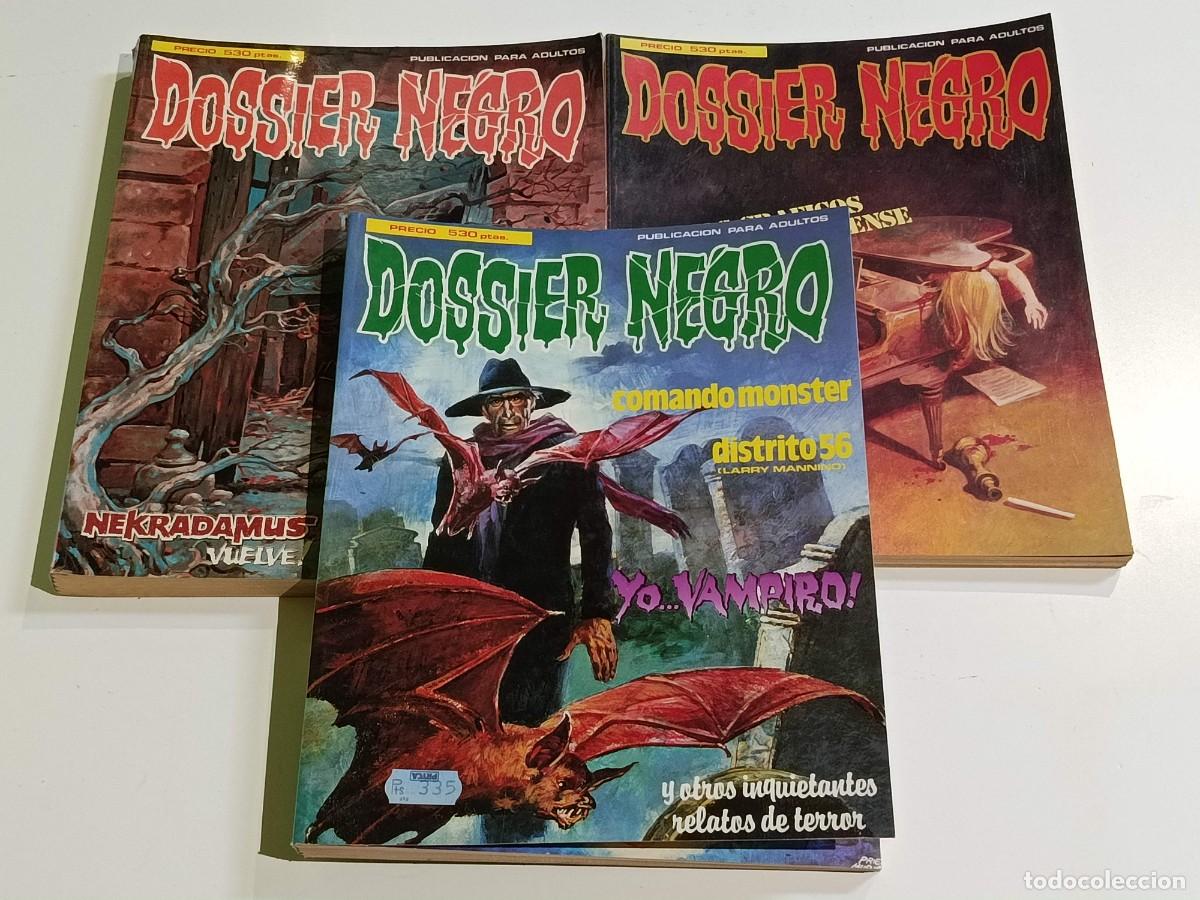 C&oacute;mics: Lote comics Dossier Negro Extra n&uacute;m 1-7-8