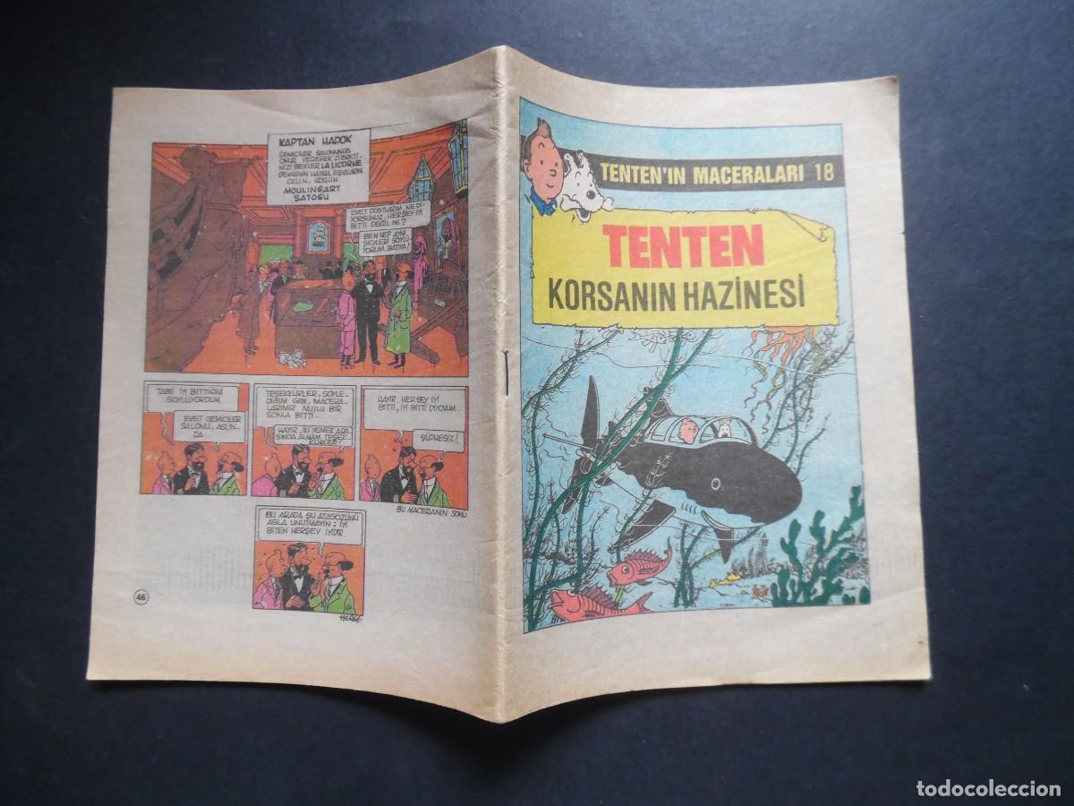 C&oacute;mics: Edici&oacute;n turca en folleto 18 x 13 cm de El secreto del Unicornio, de Herg&eacute;. Aventuras de Tint&iacute;n, 1989