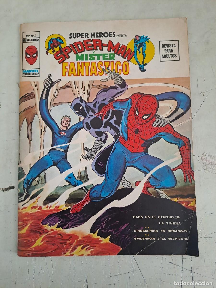 C&oacute;mics: Super h&eacute;roes 4, Spider-man y m&iacute;ster fant&aacute;stico, V&eacute;rtice en buen estado