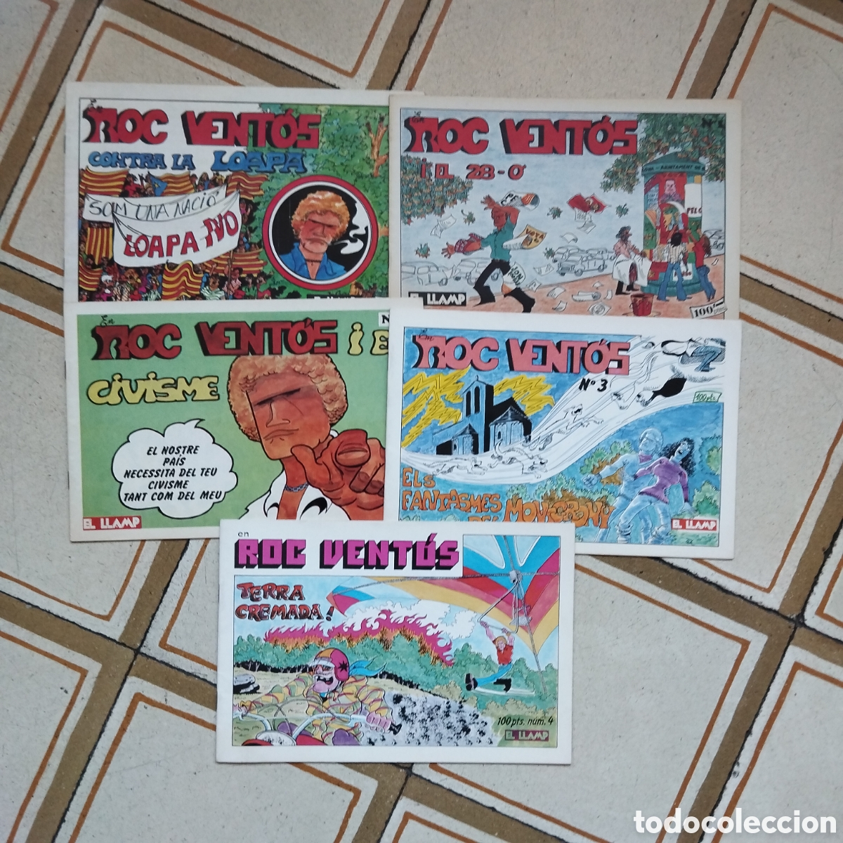 Fumetti: ROC VENT&Oacute;S 5 PRIMERS N&Uacute;MEROS del 0 al 4 EL LLAMP