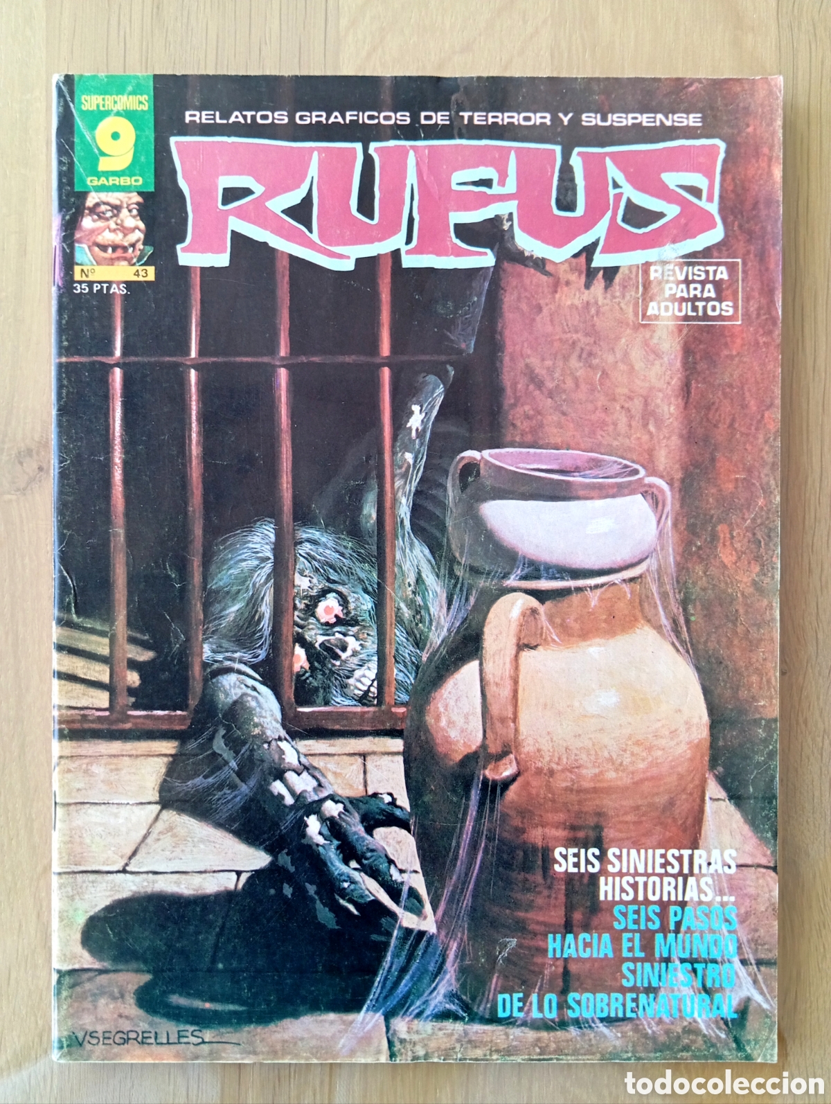 C&oacute;mics: COMIC RUFUS SUPERCOMICS GARBO 43 1976 RELATOS GR&Aacute;FICOS DE TERROR Y SUSPENSE VER &Iacute;NDICE
