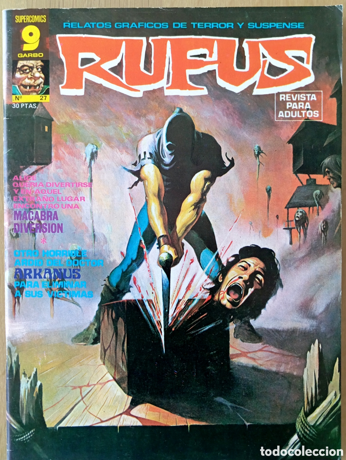 C&oacute;mics: COMIC RUFUS SUPERCOMICS GARBO 27 1975 RELATOS GR&Aacute;FICOS DE TERROR Y SUSPENSE