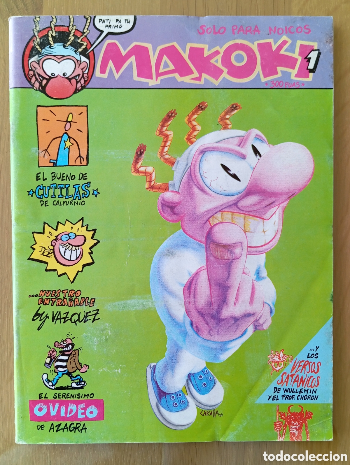 C&oacute;mics: MAKOKI N&Uacute;MERO 1 1989 CUTTLAS AZAGRA V&Aacute;ZQUEZ VER &Iacute;NDICE PORTADA CON SE&Ntilde;AL DE DOBLEZ