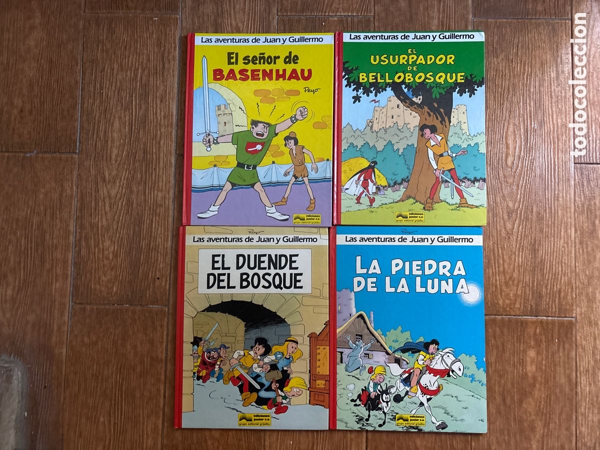 Comics: LAS AVENTURAS DE JUAN Y GUILLERMO JOHAN Y PIRLUIT COLECCION COMPLETA 1 2 3 4 GRIJALBO TAPA DURA