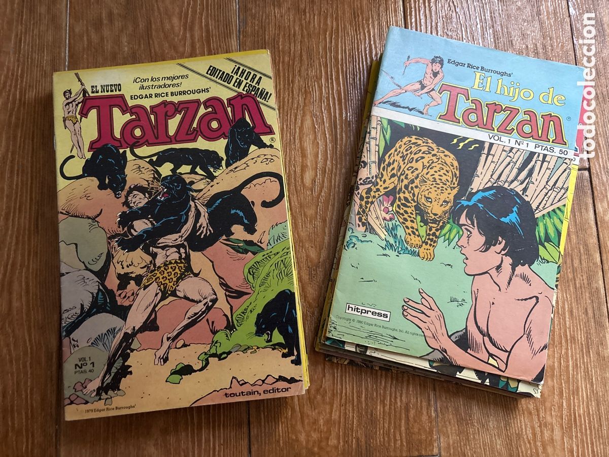 C&oacute;mics: EL NUEVO TARZAN Y EL HIJO DE TARZAN COLECCION COMPLETA 20 Y 11 NUMEROS TOUTAIN HITPRESS 1980