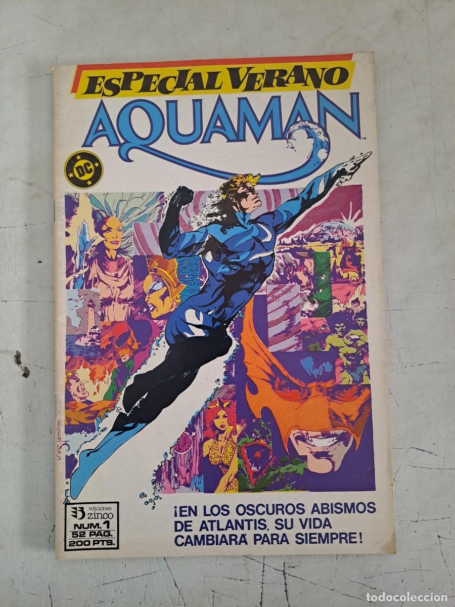 C&oacute;mics: Aquaman especial verano completa 2 n&uacute;meros, Zinco en buen estado Bolsa DA