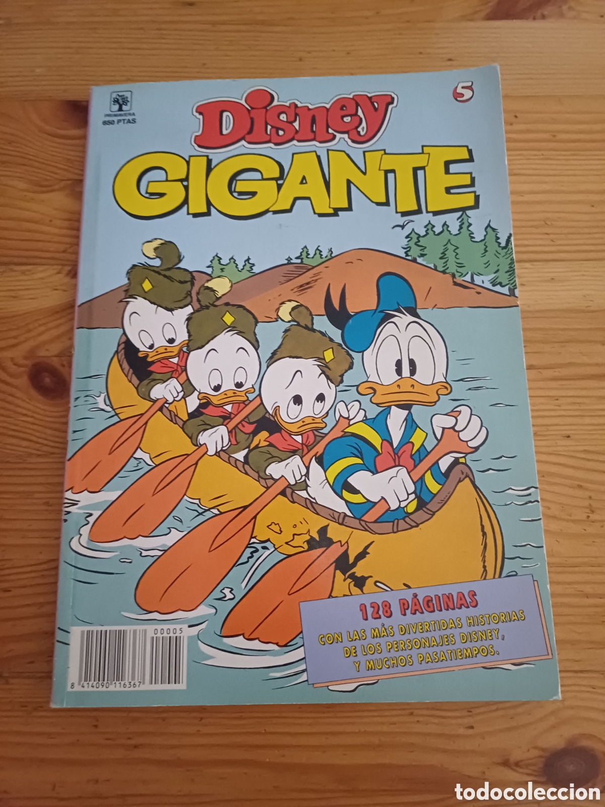 C&oacute;mics: Disney gigante 5 Mickey Gilito Donald Basil .. con anuncio Sugus Jordi Tarres tricampeon mundo trial