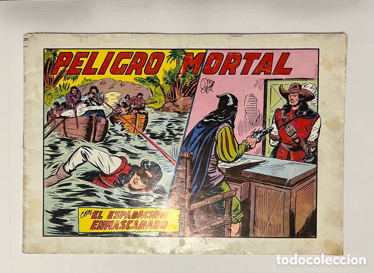 Fumetti: PELIGRO MORTAL, EL ESPADACH&Iacute;N ENMASCARADO No.27, DESLUCIDO!!!