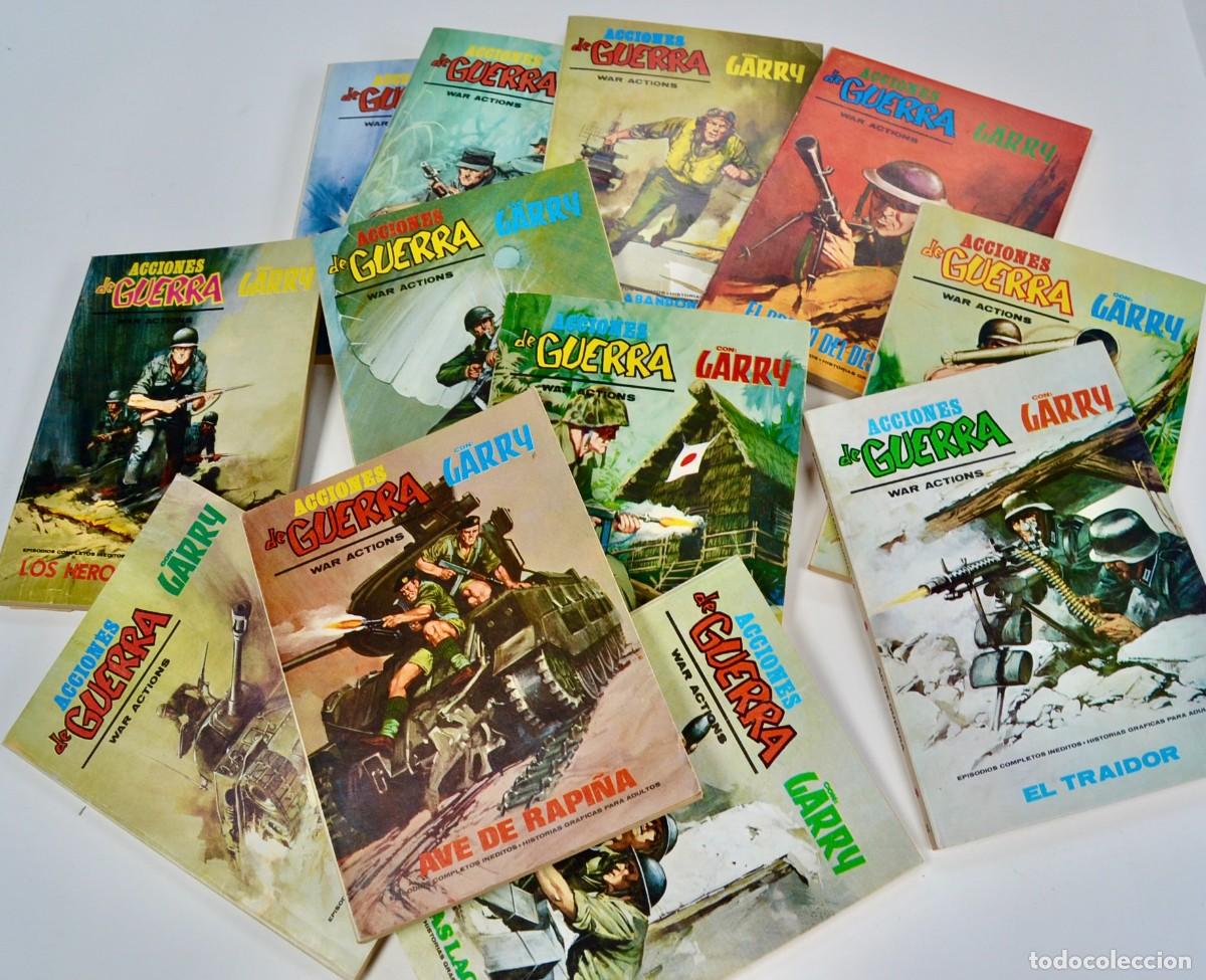 C&oacute;mics: Lote de 12 n&uacute;meros. &rdquo;Acciones de Guerra -con Garry-&rdquo;. Ediciones Internacionales. 1973-1974