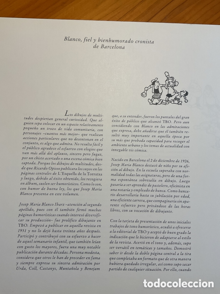 C&oacute;mics: Barcelona de Blanco / Josep Maria Blanco Ibarz / 1993 Ediciones B - Foto 3