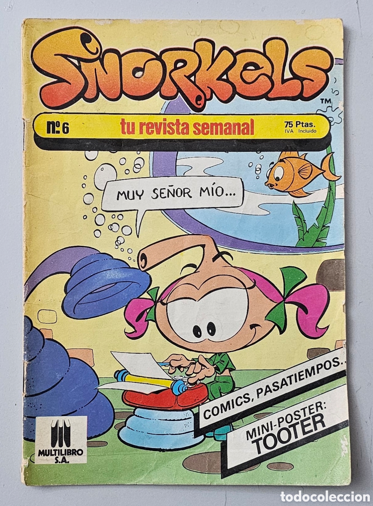 C&oacute;mics: REVISTA SNORKELS N&deg;6 (Espa&ntilde;a - Multilibro - 1986) CON POSTER CENTRAL