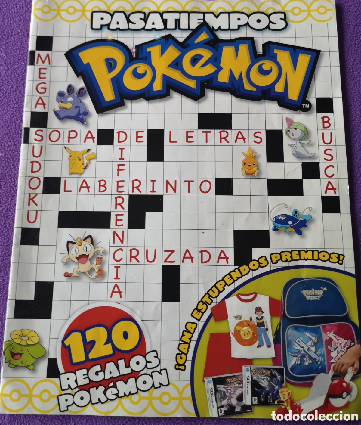 C&oacute;mics: Revista pasatiempos Pok&eacute;mon 2008 Nintendo sudokus, busca diferencias, actividades retro