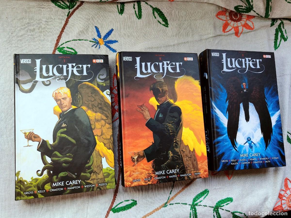 C&oacute;mics: Lucifer Integral Competo. Tomos 1 , 2 y 3. Mike Carey. ECC. DC Comics. Edici&oacute;n en tapa dura.