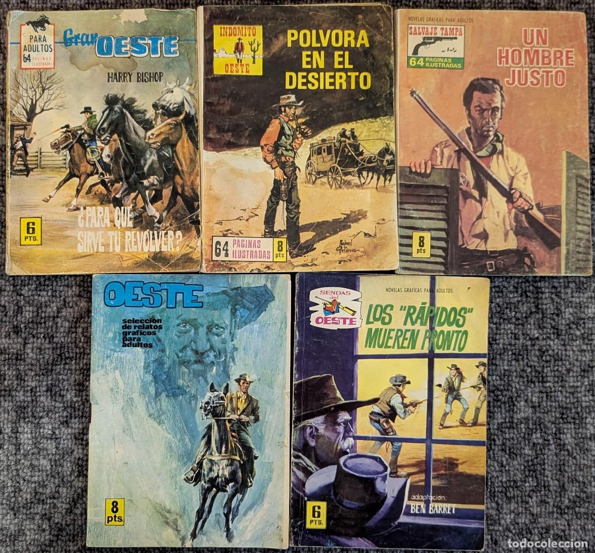 C&oacute;mics: Lote de 5 novelas ilustradas del Oeste