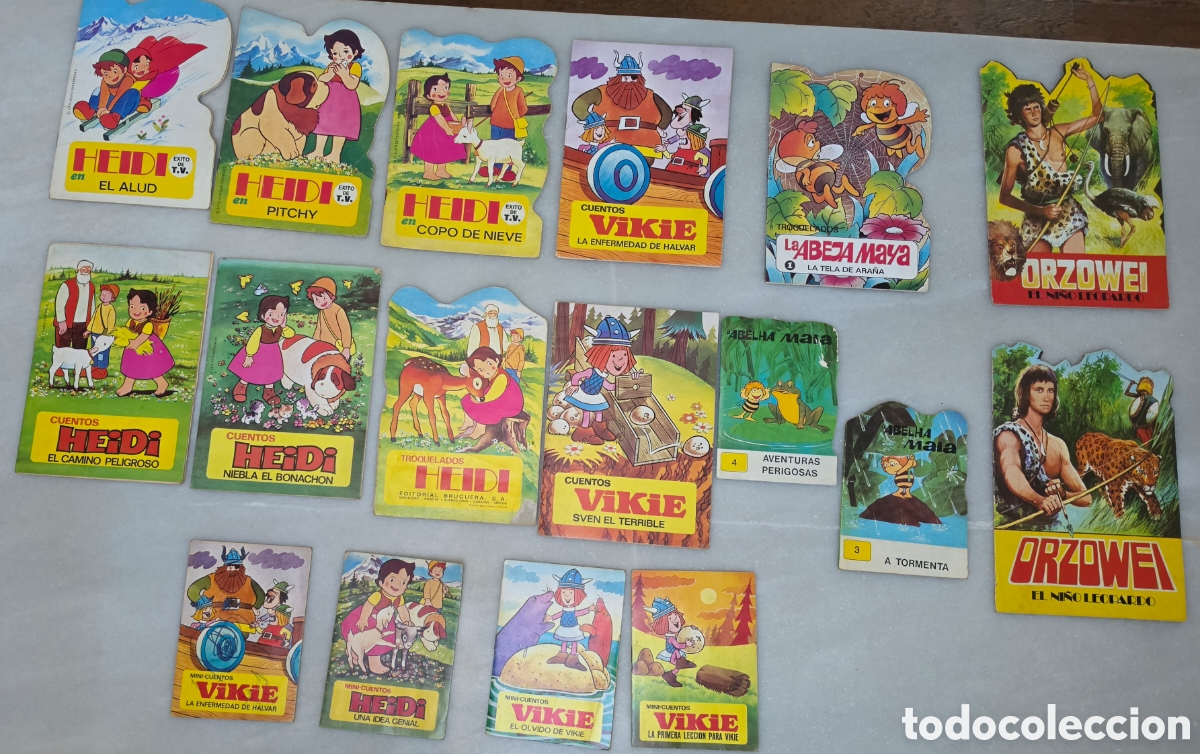 C&oacute;mics: CUENTOS INFANTILES A&Ntilde;OS 70. VIKIE. ABEJA MAYA. ORZOWEI. HEIDI. &Eacute;XITOS TV. 17 DIFERENTES.