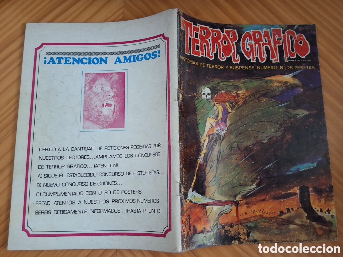 C&oacute;mics: Terror grafico comic n&uacute;mero 8 a&ntilde;o 1973 edita ursus