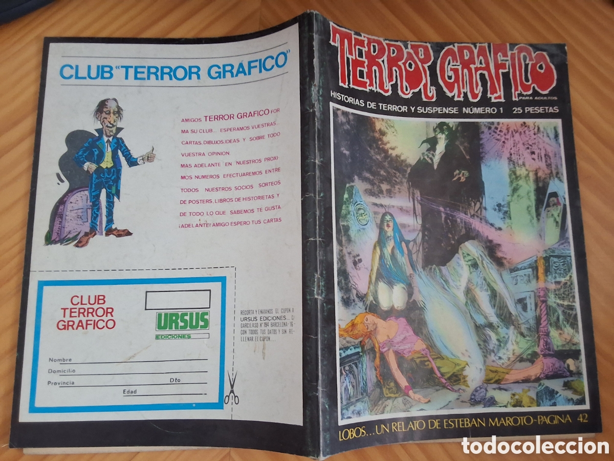 Comics: Terror grafico comic n&uacute;mero 1 a&ntilde;o 1973 edita ursus