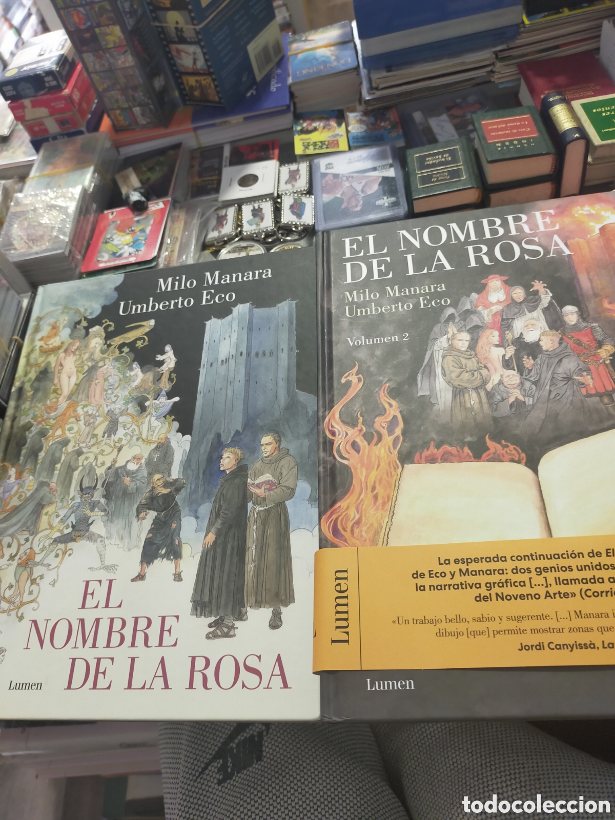C&oacute;mics: EL NOMBRE DE LA ROSA 2 TOMOS VOLUMEN I Y II LUMEN COMICS MILO MANARA- NUEVOS