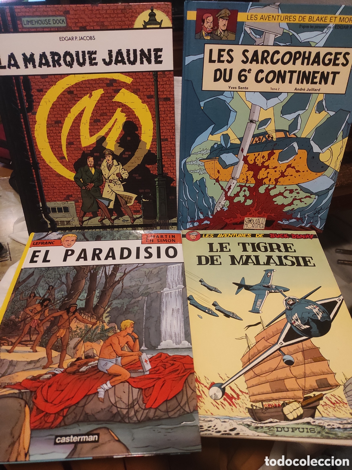 Comics: Lote de 4 comic de colecci&oacute;n. Buck Danny, Lefranc, Blake...