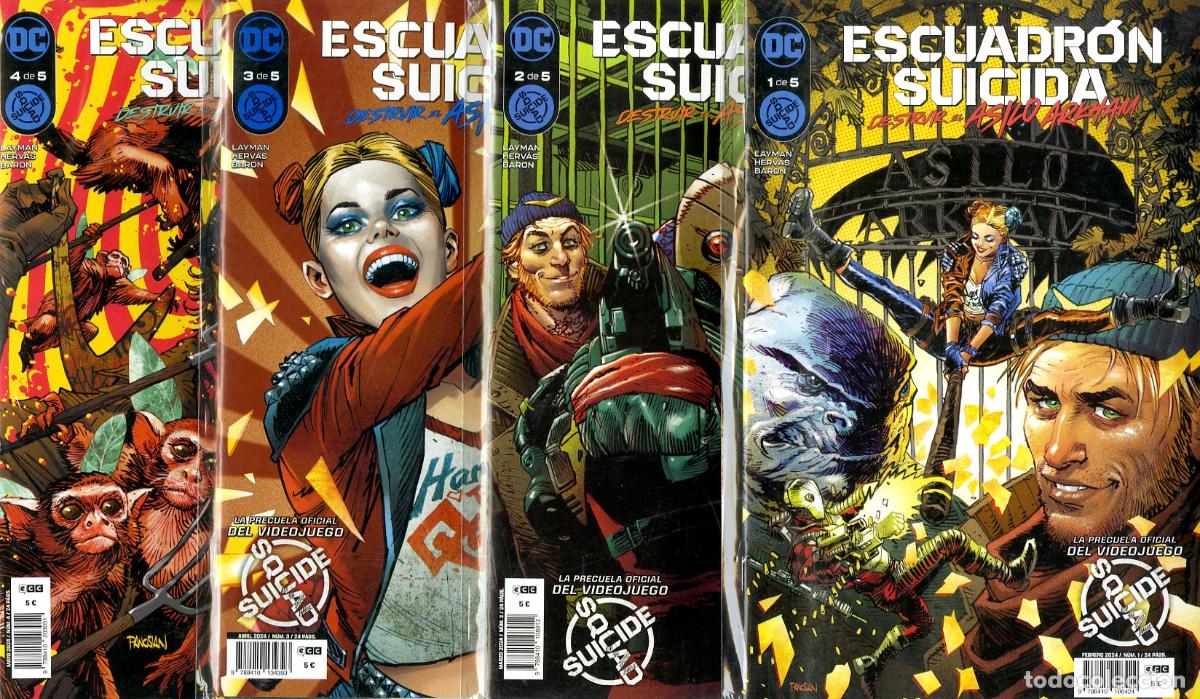C&oacute;mics: Escuadr&oacute;n Suicida Destruir el Asilo Arkham / DC - Completa 5 num. (ECC, 2024) - Layman / Herv&aacute;s / Ba - Foto 1