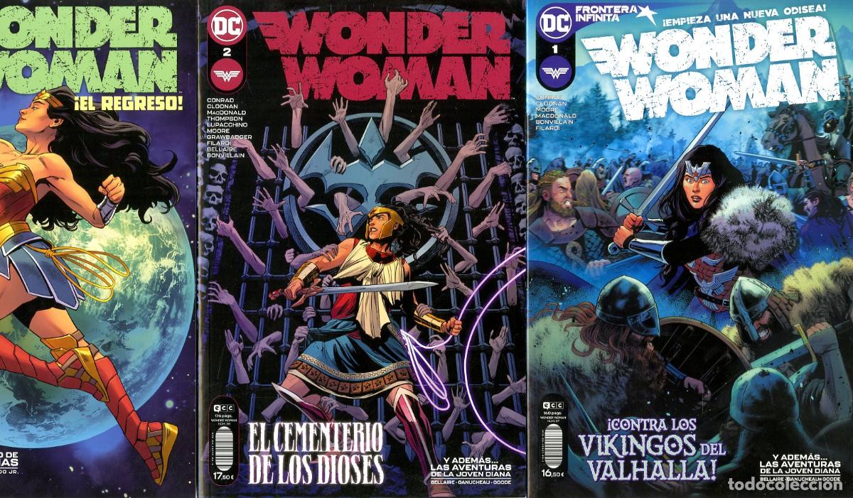 C&oacute;mics: Wonder Woman / DC Frontera Infinita - Completa 3 num. (ECC, 2022) - Conrad / Cloone / Moore / Macdon