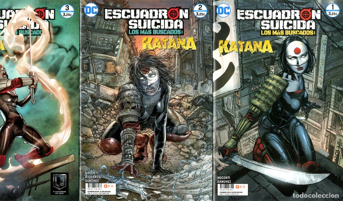 C&oacute;mics: Escuadr&oacute;n Suicida Los M&aacute;s Buscados: Katana / DC - Completa 5 num. (ECC, 2017) - Nocenti / S&aacute;nchez