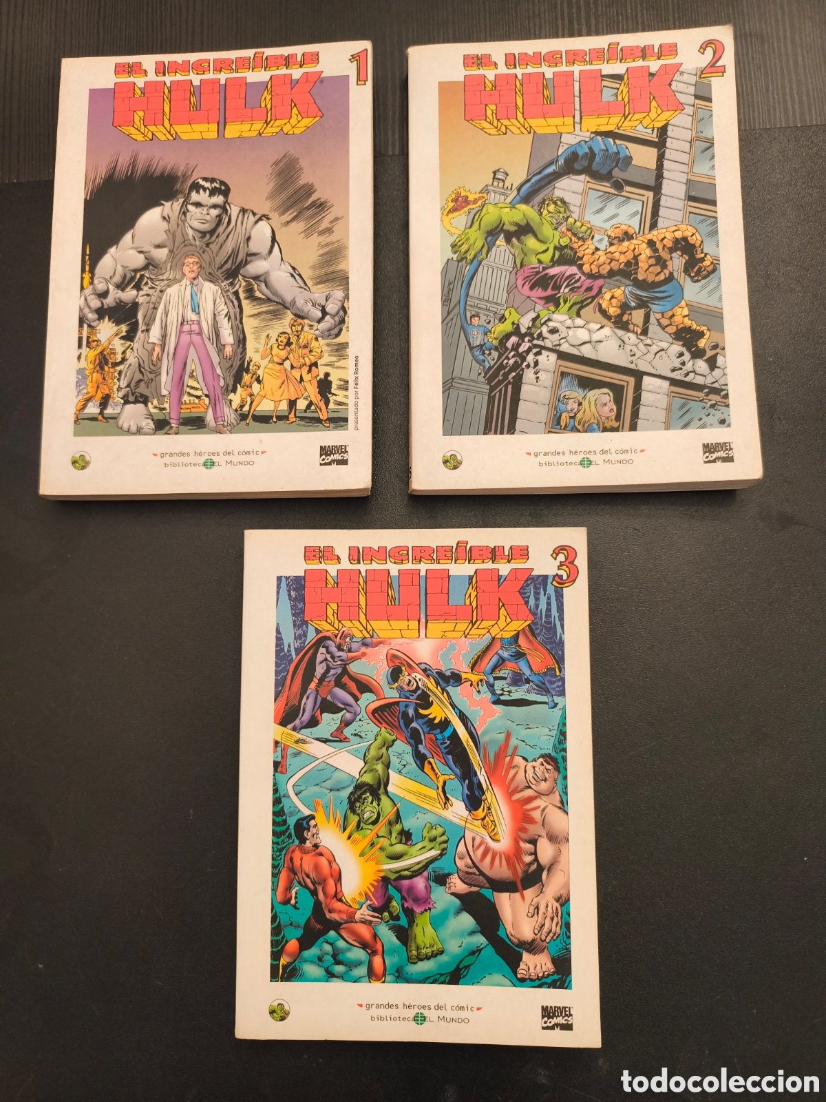 C&oacute;mics: EL INCRE&Iacute;BLE HULK GRANDES HEROES DEL COMIC BIBLIOTECA EL MUNDO COMPLETA MARVEL COMICS