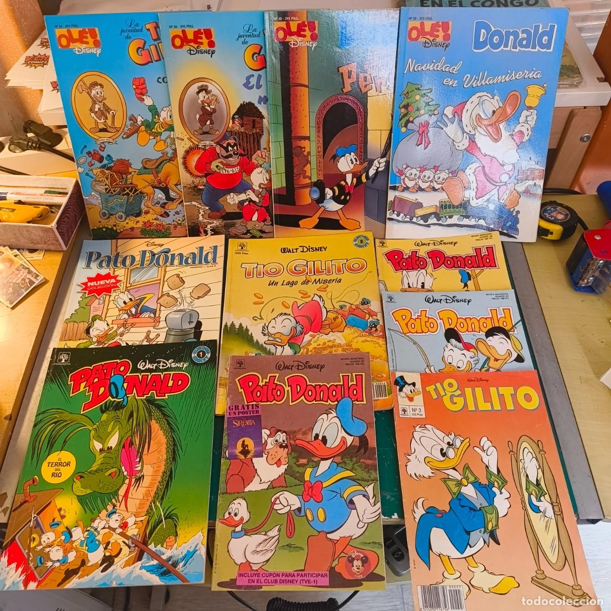 C&oacute;mics: Lote 11 Tebeos Disney Pato Donald y T&iacute;o Gilito