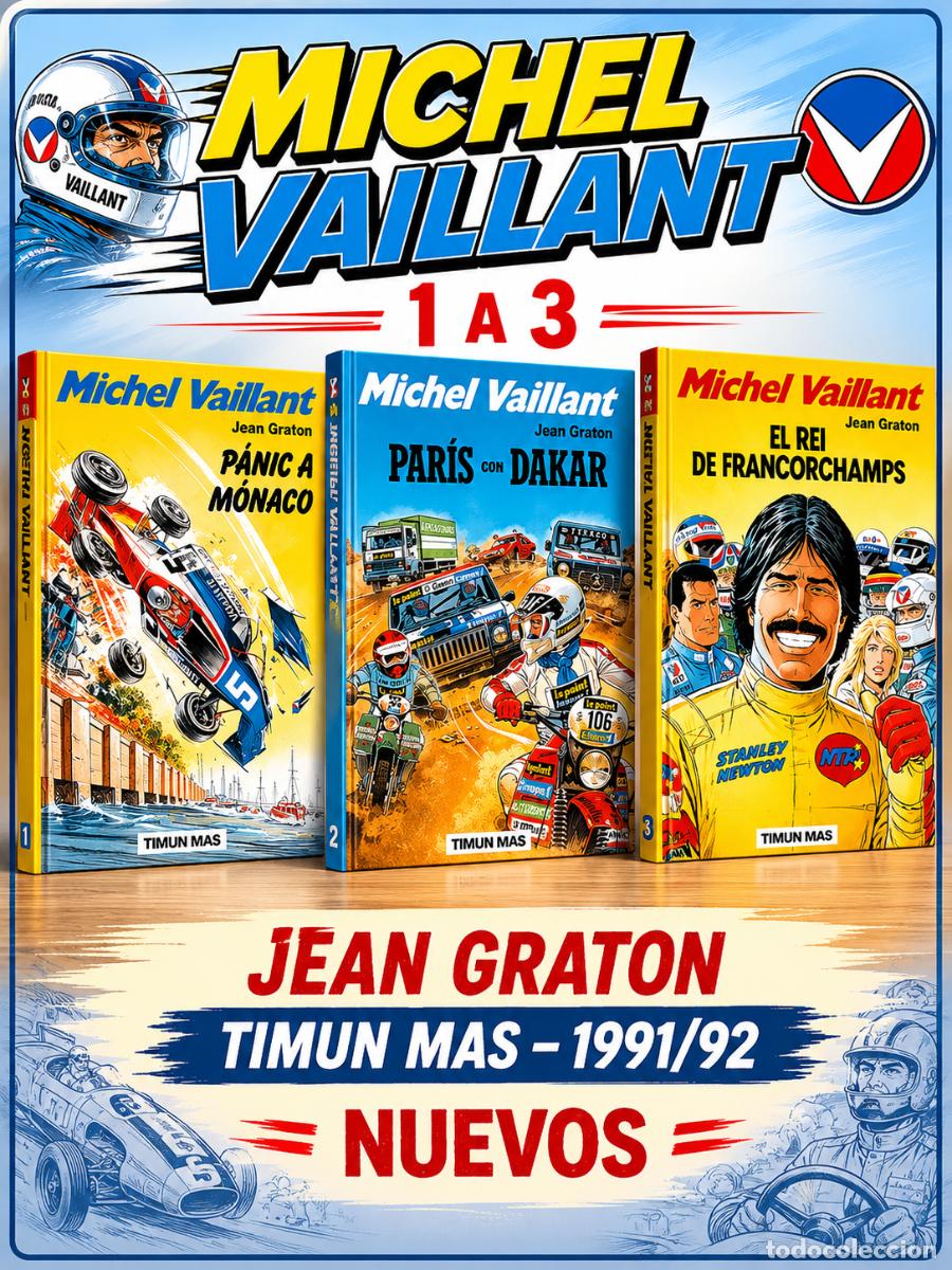 C&oacute;mics: MICHEL VAILLANT 1 A 3 / JEAN GRATON / TIMUN MAS-1991-92 / NUEVOS