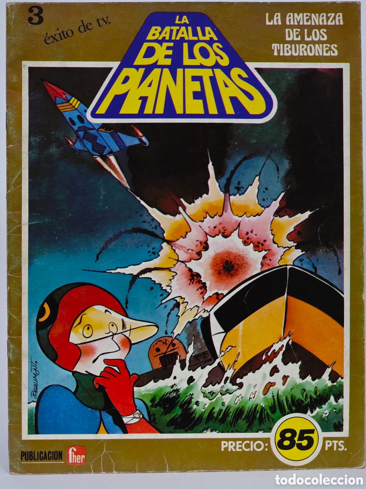 C&oacute;mics: C&Oacute;MIC LA BATALLA DE LOS PLANETAS 3 LA AMENAZA DE LOS TIBURONES EDITORIAL FHER 1980 BUEN ESTADO