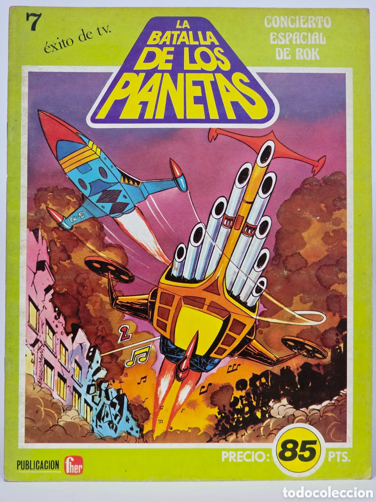 C&oacute;mics: C&Oacute;MIC LA BATALLA DE LOS PLANETAS 7 CONCIERTO ESPACIAL DE ROK EDITORIAL FHER 1980 MUY BUEN ESTADO