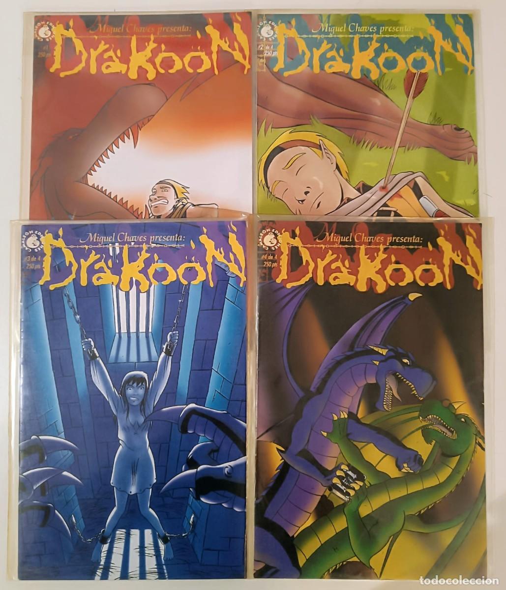 C&oacute;mics: Drakoon (Colecci&oacute;n Completa Grapas 1 a 4) - Miguel Chaves / Camale&oacute;n 1997 - MINT