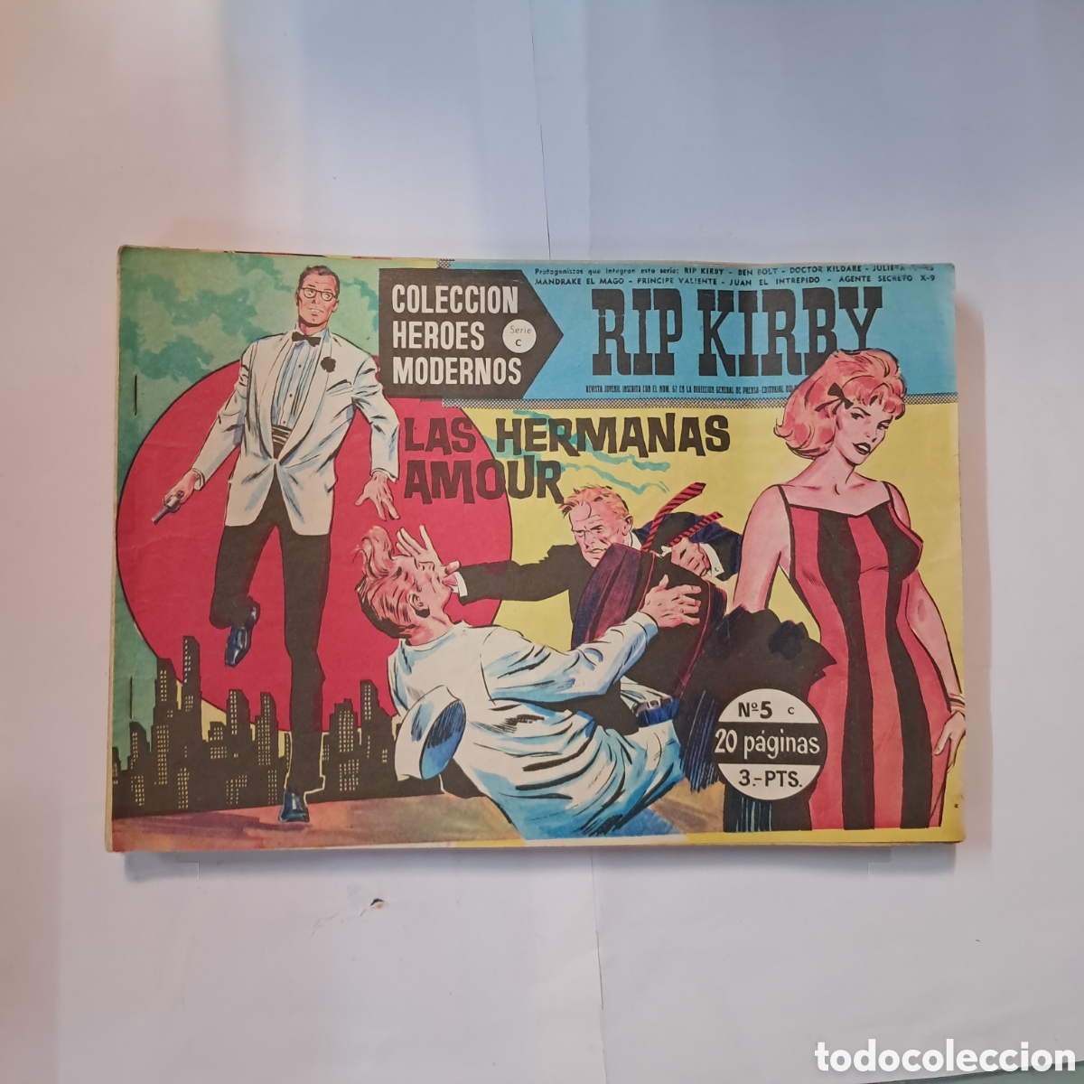 Comics: Colecci&oacute;n H&eacute;roes Modernos, serie,Rip Kirby, C,3 pesetas, 8 &euro;/numero