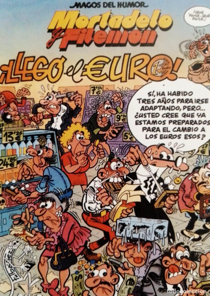C&oacute;mics: Dos tarjetas carton&eacute; Mortadelo y Filem&oacute;n . Portadas Magos del humor 8x6cm.