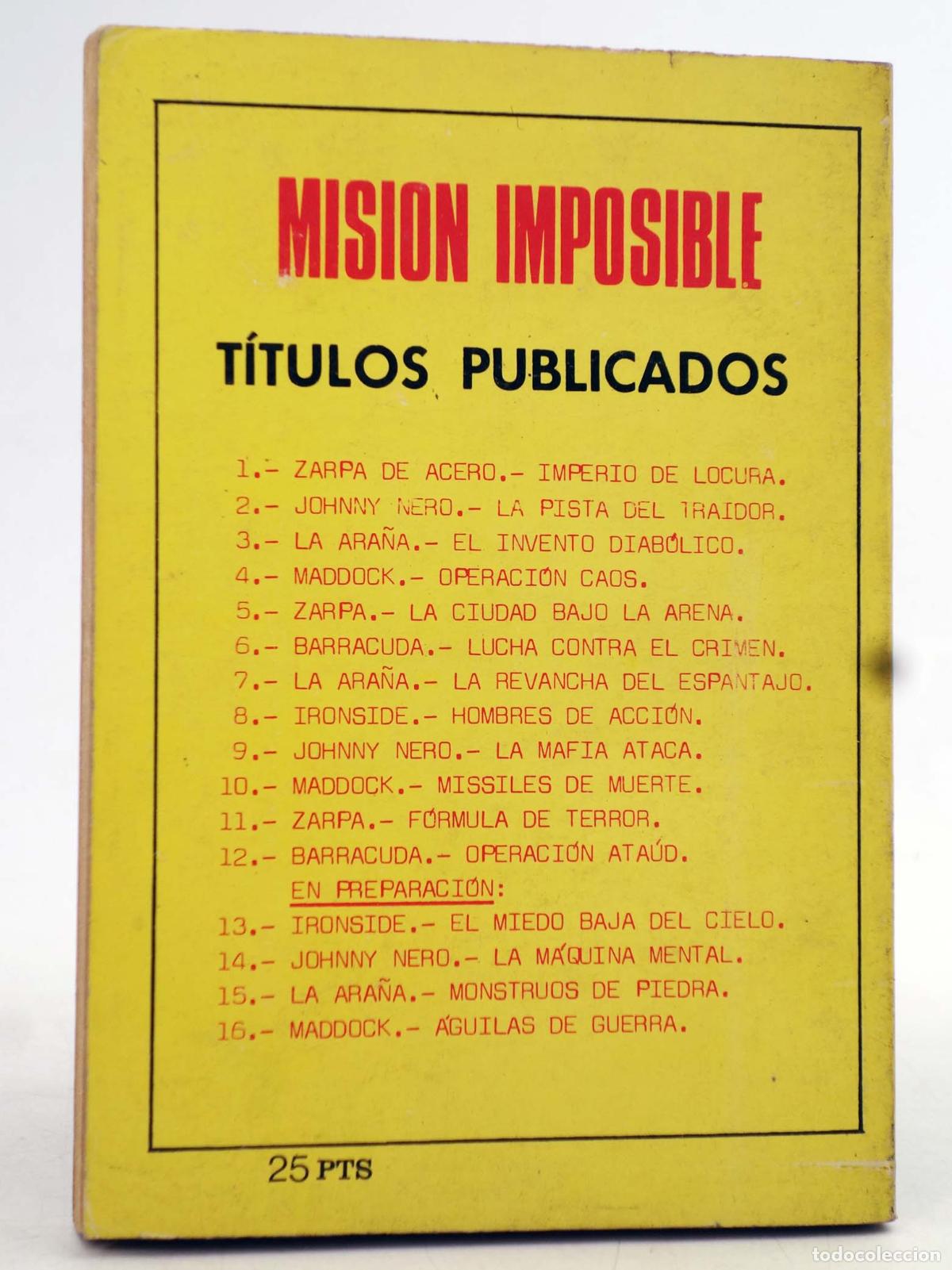 C&oacute;mics: MISION IMPOSIBLE 11. ZARPA DE ACERO. F&Oacute;RMULA DE TERROR. Euredit, 1971 - Foto 2