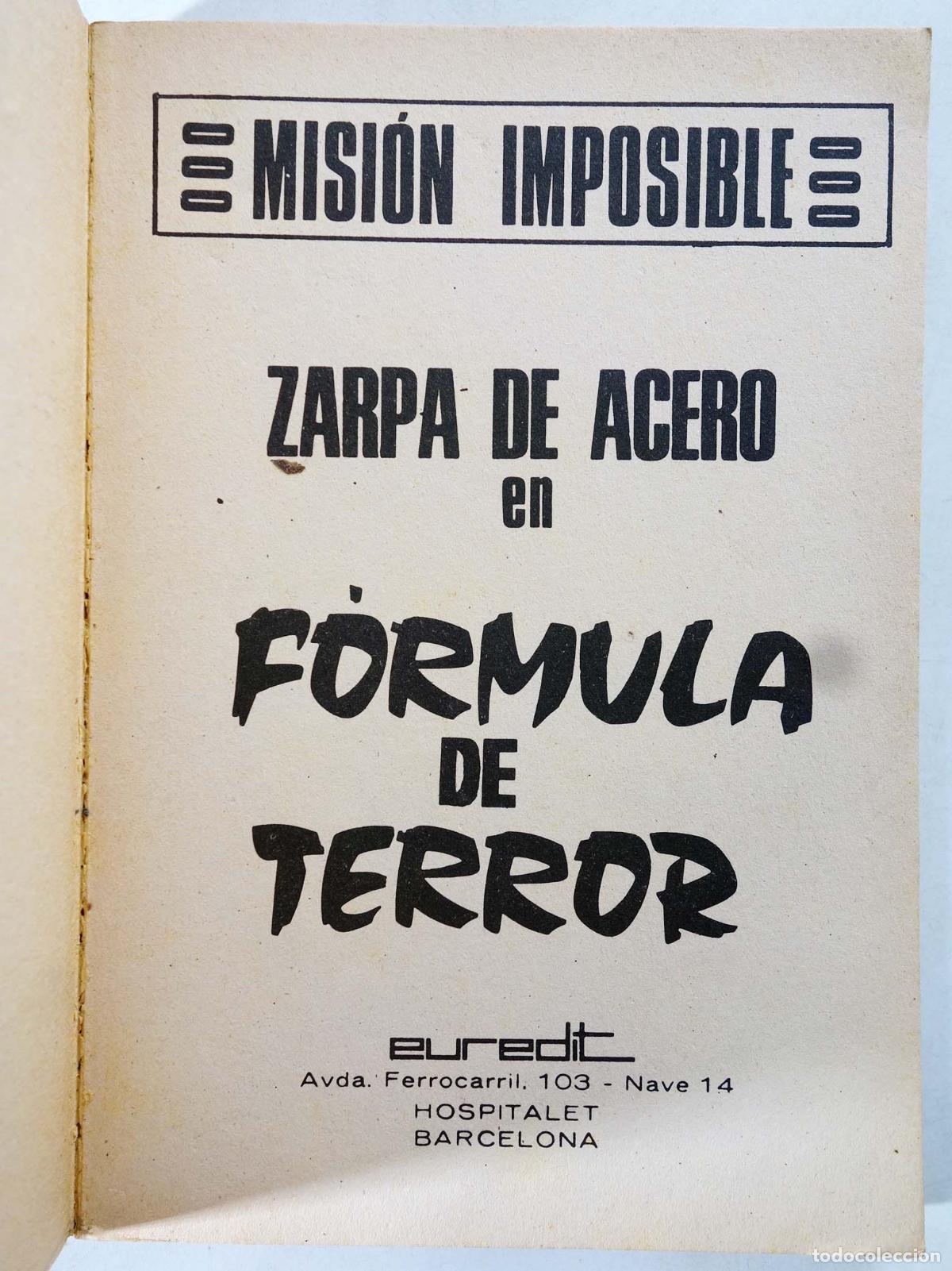 C&oacute;mics: MISION IMPOSIBLE 11. ZARPA DE ACERO. F&Oacute;RMULA DE TERROR. Euredit, 1971 - Foto 3