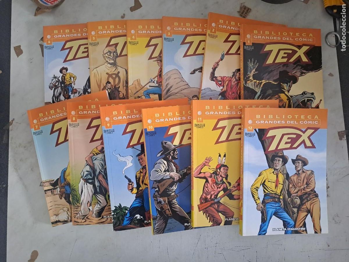 C&oacute;mics: Biblioteca grandes del comic Tex completa 12 n&uacute;meros, Planeta en muy buen estado Bolsa DA