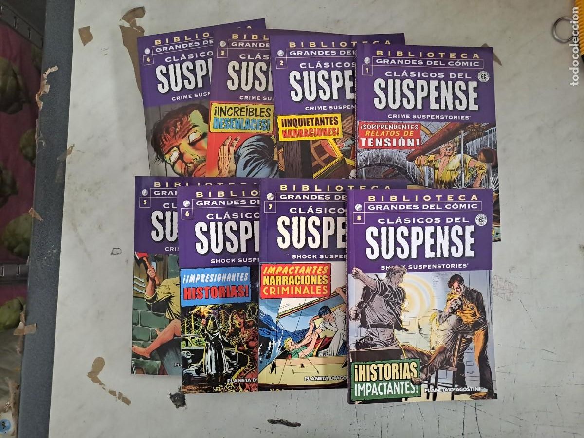 C&oacute;mics: Biblioteca grandes del comic suspense completa 8 n&uacute;meros, Planeta en buen estado Bolsa DA