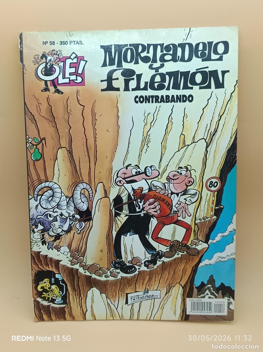 Comics : MORTADELO Y FILEMON,OLE- EDICIONES B- N.58